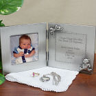 New Baby "All Aboard Baby Train" Personalized Silver Photo Frame